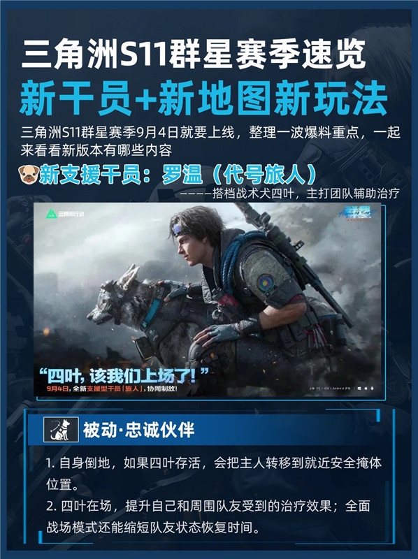 三角洲行动S11群星赛季爆料速览 新干员带狗！