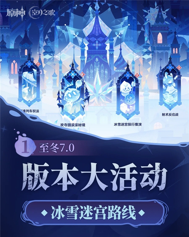 原神至冬7.0大活动冰雪迷宫1-6关全路线速通攻略