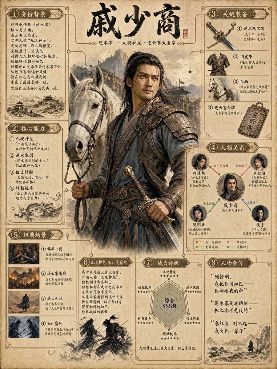 逆水寒四绝图鉴一览-钟汉良封神之作！