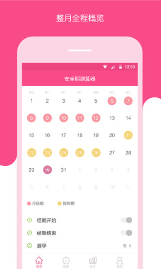 安全期测算器APP截图